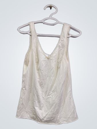 Velrose Damen Weißes Spitzenbesatz-Camisole Größe 36