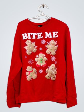 BISS MICH Lebkuchenmann Weihnachts-Sweatshirt