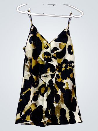 Cabi Animal Print Ruffle Trägertop