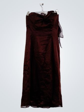 BELSOIE Trägerloses braunes Kleid