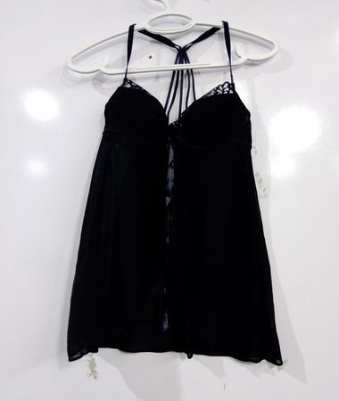 La Senza Schwarzes Babydoll-Nachtwäsche