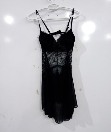 Jessica Simpson Black Lace Babydoll Lingerie