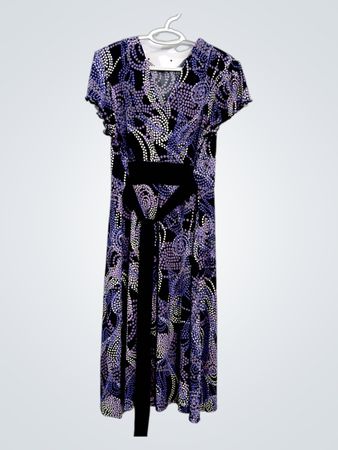 Style & Co. Damenkleid in Lila und Schwarz mit Muster