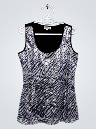 Fashion Bug Pailletten-Zebra-Print-Trägertop