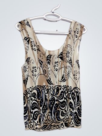 Ärmelloses Oberteil mit Blumen- und Paisley-Muster