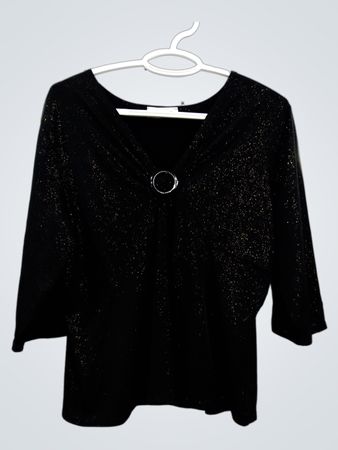 Jessica Black Glitzer-Top