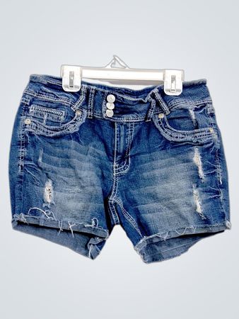 Amethyst-Jeansshorts im Used-Look