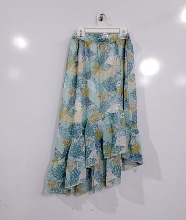 Spiritworks Damen Patchwork-Maxi-Rock