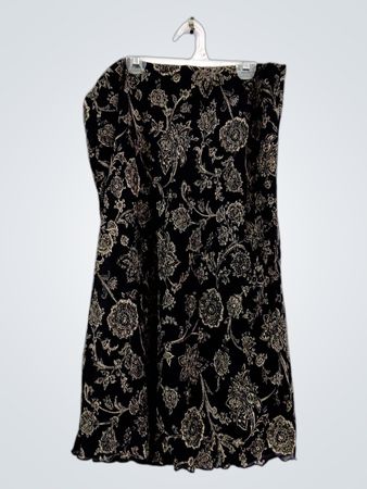 Kathie Lee Collection schwarzer Blumenrock