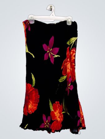Lily Schwarzes Blumenmuster Trägerloses Kleid