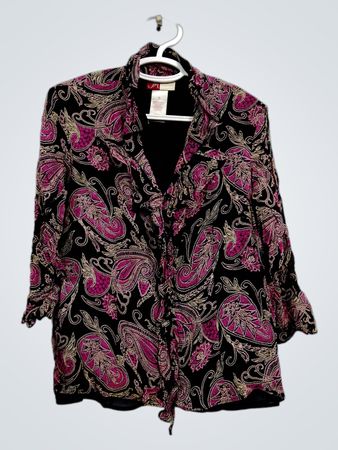 Jennifer Moore Collection Paisley-Print-Bluse