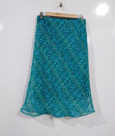 BYER CALIFORNIA Blauer Paisley-Maxirock