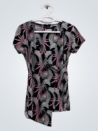 Brittany Black Damen-Print-Wickeloberteil