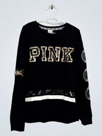 Victoria's Secret PINK Pailletten-Logo-Sweatshirt