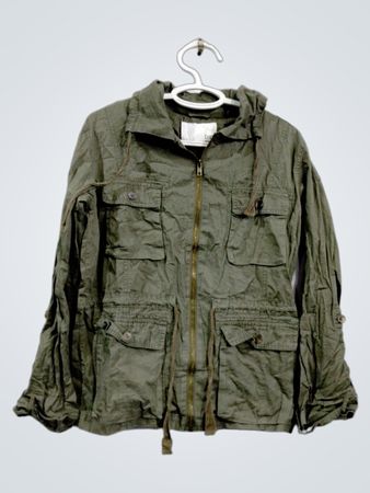 Bar III Green Utility-Jacke mit Kapuze