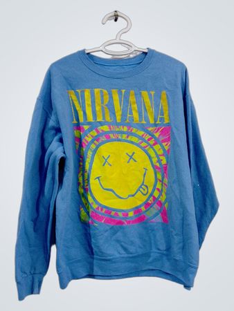 Nirvana Smiley Face Graphic Sweatshirt