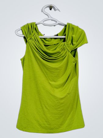 Nine West Damen Lime Green Rüschentop