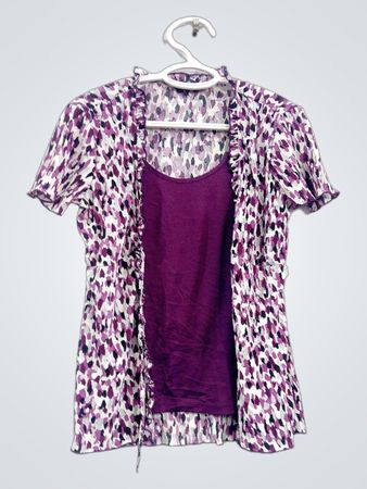 Reitmans Petites Kurzarm-Bluse mit Print