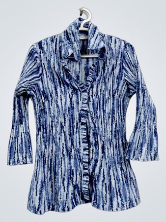 Fred David Stretch blau-weiß gestreifte Tunika