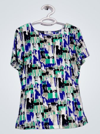 JM Collection Abstract Print T-Shirt