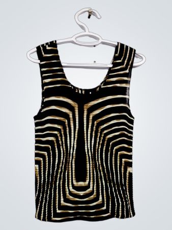 Schwarz-weiß gestreiftes Tanktop