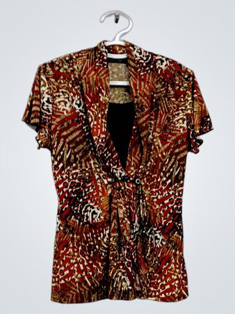 NOTATIONS Damen Kurzarm-Bluse