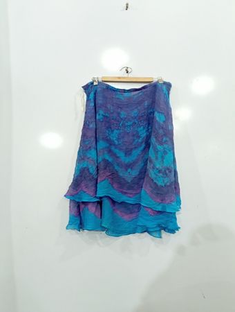 Gestufter Batik-Maxirock