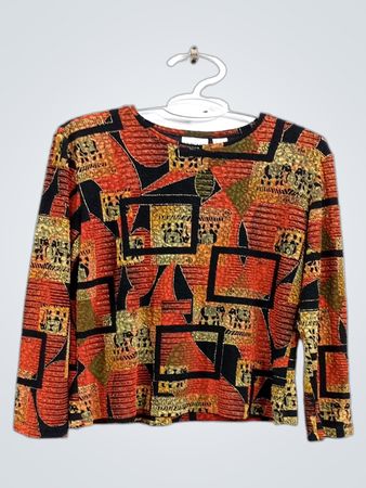 CHICO'S Langarm-Oberteil mit Print