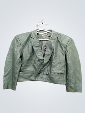 Errebi Grey Leather Jacket