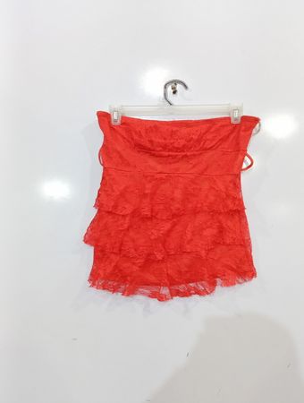 Deb Lace Ruffle trägerloses Kleid