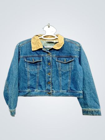 Studio Ease Denimjacke mit Wildlederkragen