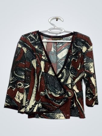 Piccadilly Fashions Damen Wickeloberteil mit Print