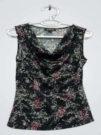Jessica ärmelloses Oberteil mit Blumenmuster