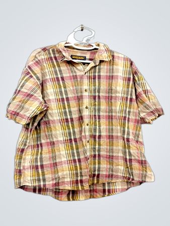 Woolrich kariertes Hemd mit kurzen Ärmeln und durchgehender Knopfleiste