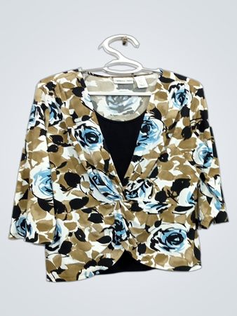 CARROLL REED Damen Oberteil mit floralem Druck und Twist-Front