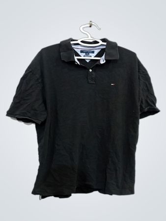 Tommy Hilfiger Klassisches Poloshirt in Schwarz