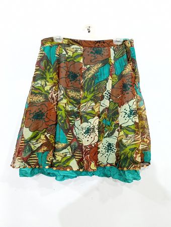 Choices Petite Women's Floral Print Midi Skirt