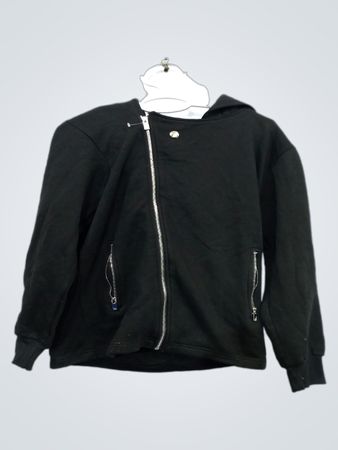 Zara Schwarzer Reißverschluss-Hoodie