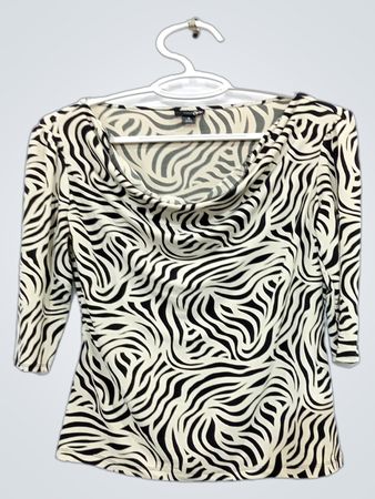 East 5th Zebra-Print Schlauchkragen-Oberteil