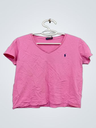 Polo Ralph Lauren Pink V-Ausschnitt T-Shirt