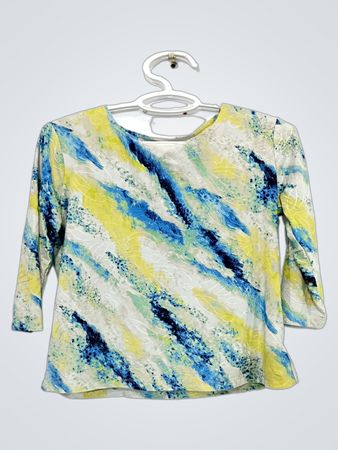 JM Collection Petite 3/4 Sleeve Printed Top
