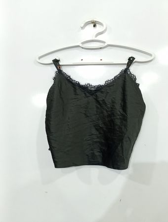 INC International Concepts Intimates schwarzes Camisole mit Spitzenbesatz