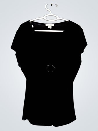 White House Black Market Black Short Sleeve Top