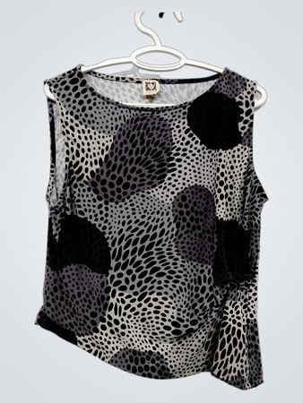 Anne Klein Sleeveless Abstract Print Top