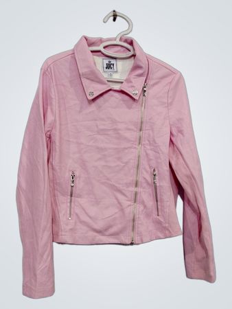 Juicy Couture Pink Cropped Moto Jacket