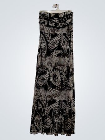 Eyelash Couture Paisley Print Maxi Dress