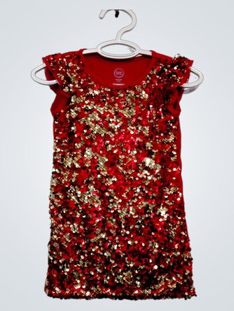 Wonder Nation Girls Red Sequin Dress