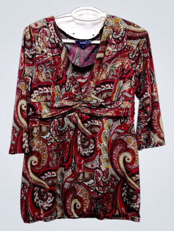 Reitmans Paisley Print 3/4 Sleeve Top