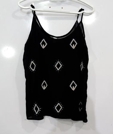 Old Navy Black Beaded Cami Top