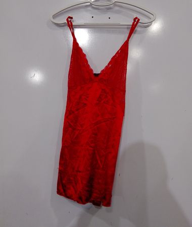 AvidRove Red Satin Slip Dress